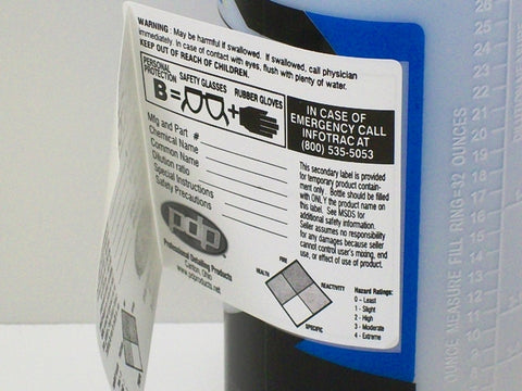 Chemical Spray bottle Secondary Label (MSDS) 10 Pack