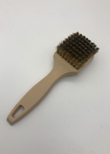 Brass bristle white wall brush