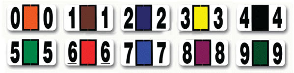 Color-Coded Filing Numbers (Roll 500)