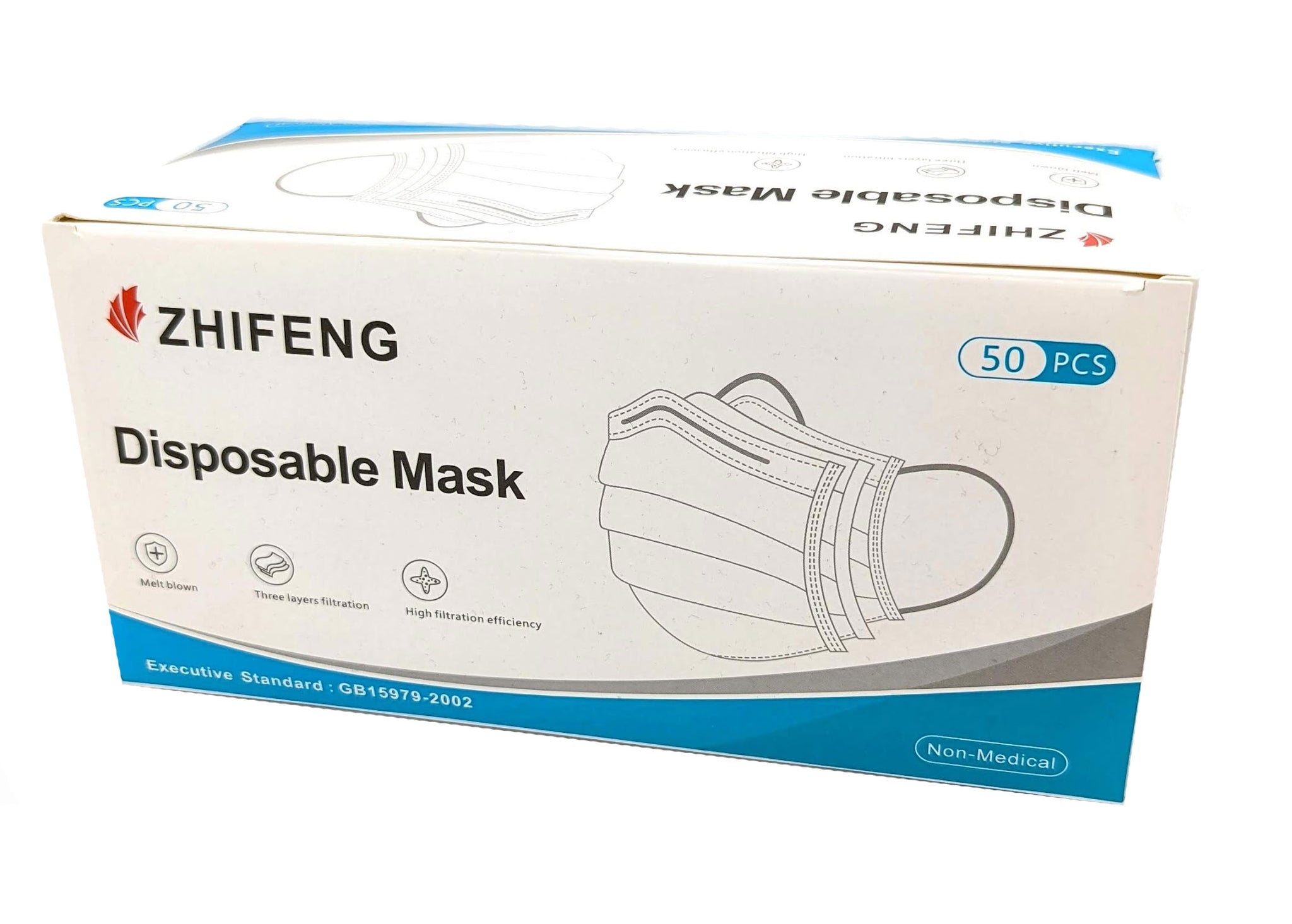 Disposable 3-Ply Mask (50)